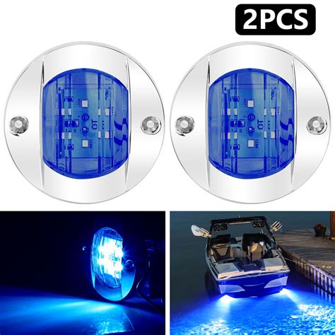 2pcs Boat Light LED, TSV 12V Round Boat Lights 6 LED Courtesy Light ...