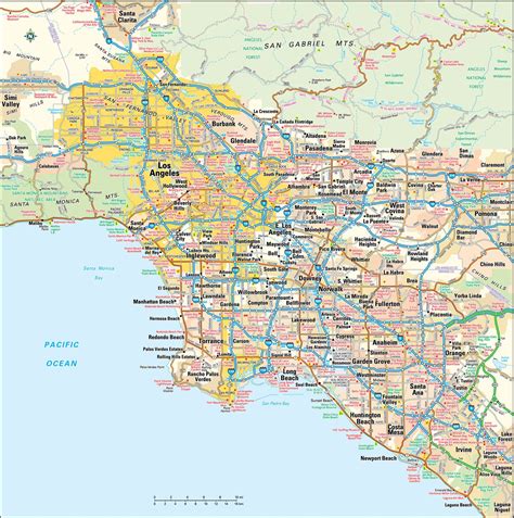 Navigating The Labyrinth: A Comprehensive Guide To The Los Angeles Area Road Map - France ...