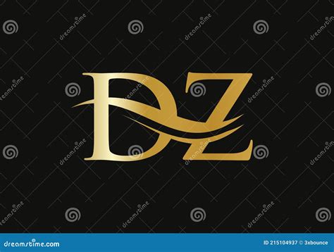 DZ Logo Design Vector. Swoosh Letter DZ Logo Design Stock Vector ...