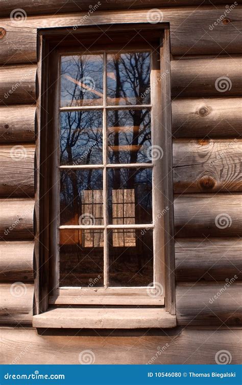 Old Log Cabin Window Royalty-Free Stock Image | CartoonDealer.com #18146710