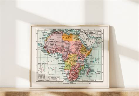 VINTAGE AFRICA MAP Vintage Map of Africa Retro Historical - Etsy