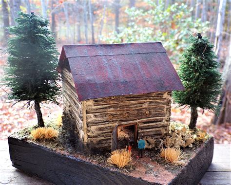 HO Scale Historic Log Tobacco Barn Diorama 23 - Etsy