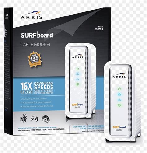 Arris Surfboard Sb6183 - Sb6183 Modem, HD Png Download - 1016x1004 ...