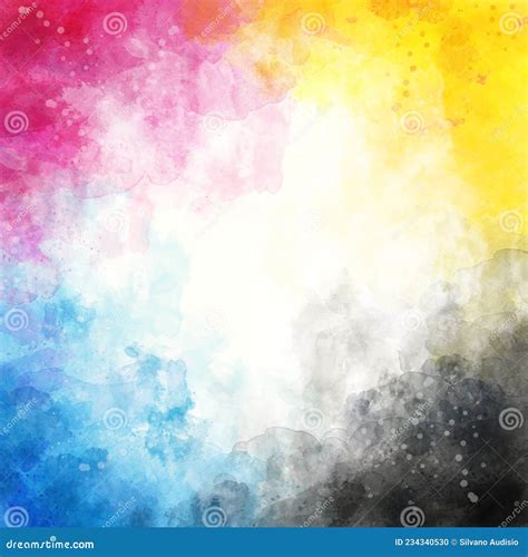 CMYK Cyan Magenta Yellow Key Paint Background Stock Illustration - Illustration of burst, design ...