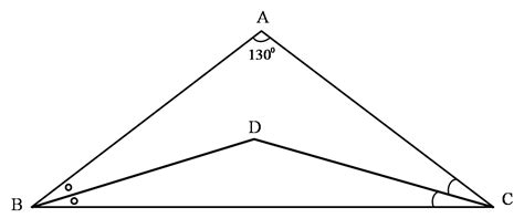 If one of the angles of a triangle is 130^{circ} then the angle between ...