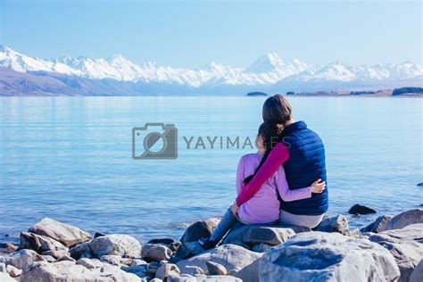 Mt Aoraki Cook and Lake Pukaki in New Zealand by FiledIMAGE Vectors & Illustrations Free ...