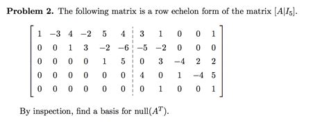 Solved The following matrix is a row echelon form of the | Chegg.com