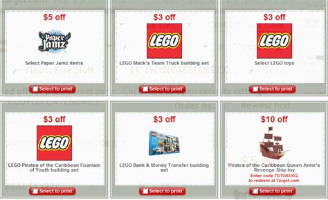 Nearly Free Stuff: Target: Printable Lego Coupons