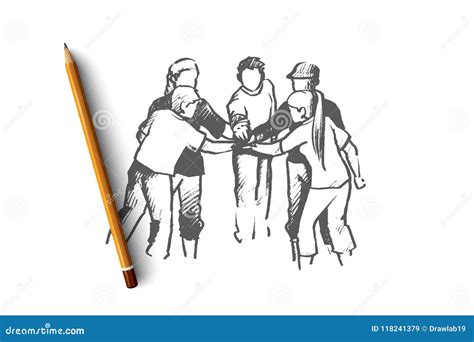 Volunteer Concept With People Silhouettes Vector Illustration ...