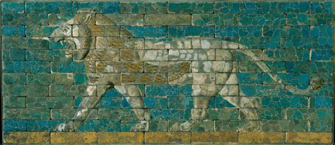 Wall Panel with lion, Metropolitan Museum of Art. Neo-Babylonian, ca. 604–562 B.C., Mesopotamia ...