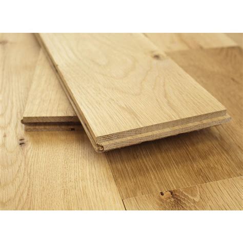 150mm Unfinished Natural Solid Oak Wood Flooring 1m² 20mm S