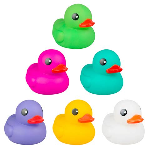 6” RUBBER DUCKS ASST'D COLORS – 12 CT - Coast to Coast Entertainment