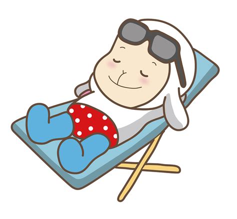 Cartoon Bunny Sleeping Beach Chair - Free image on Pixabay