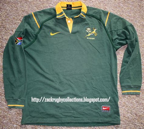 ZackRugby Collections®: Vintage LS Home South Africa Nike Rugby Jersey