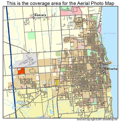 Aerial Photography Map of Kenosha, WI Wisconsin