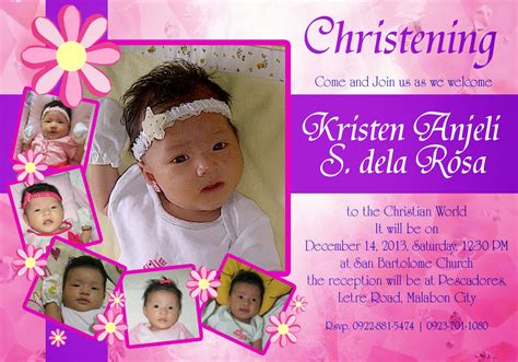 Christening invitation Card Design 01