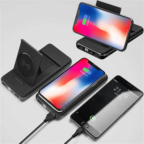 Phone QI wireless charging power bank 20000 mA fast chargingtreasure ...