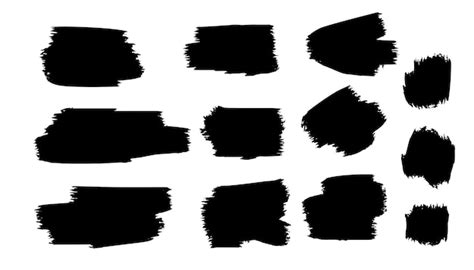 Free Vector | Black grunge paint brush stroke template