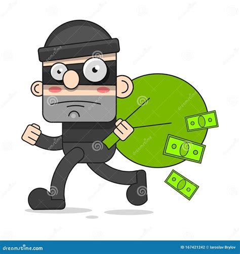 Cute Thief Character. Vector Cartoon Illustration | CartoonDealer.com ...