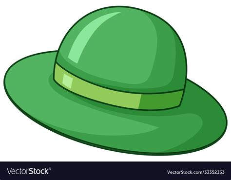 Green women hat in cartoon style isolated Vector Image