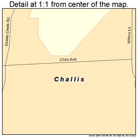 Challis Idaho Street Map 1613780