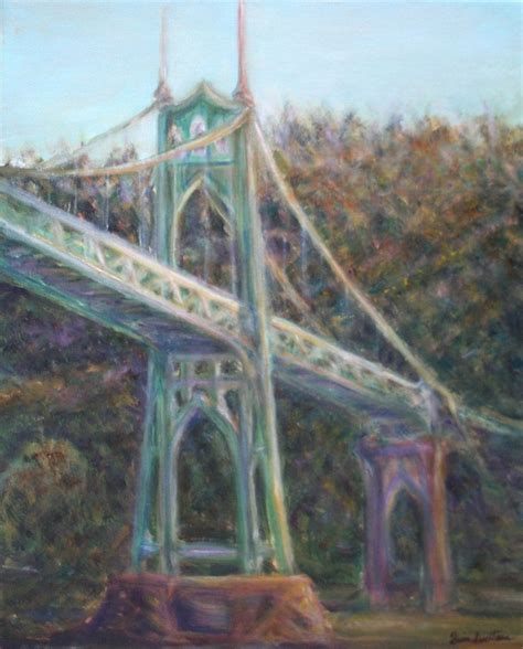 St. Johns Bridge Painting Print of Original Oil on Canvas - Etsy