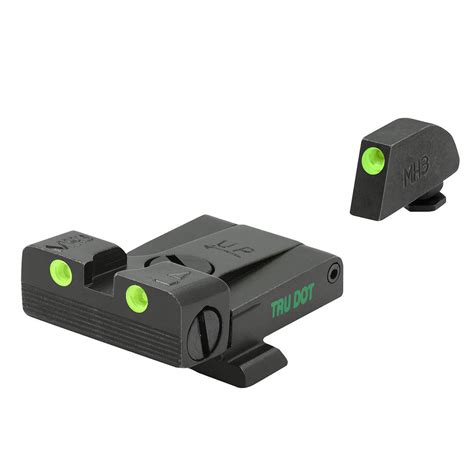 Meprolight 3-Dot Glock G17/19/34/35 Black Adjustable Handgun Sight Set - Green - Black/Green ...