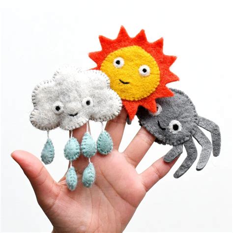 Itsy Bitsy Spider (Incy Wincy Spider) Finger Puppet Set - Tara Treasures