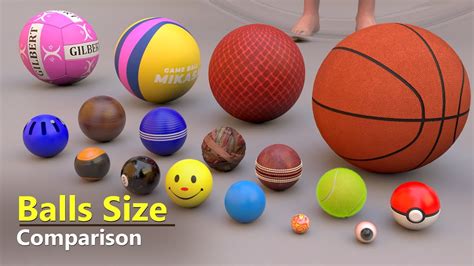 Balls Size Comparison in 3D | Databall - YouTube