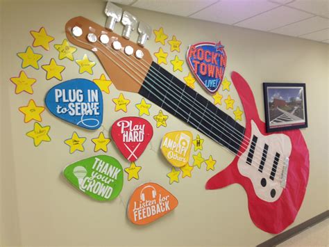 This fun guitar wall is sure to have the students at John Crosland School in Charlotte, NC, rock ...