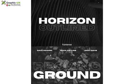 Horizon Font – GraphicUX | Outline fonts, Decorative metal sheets, Free ...