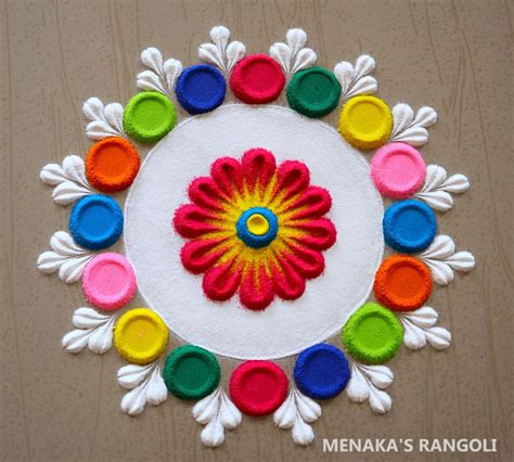 Cute Rangoli Design For Diwali 2020 | Small Kolam Designs With Colors ...