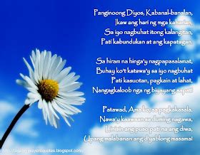 Tagalog Prayers and Christian Quotes: Tagalog Prayer Poem