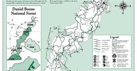 Sheltowee Trace Trail Map through Daniel Boone National Forest | Hiking Trail Maps | Pinterest ...