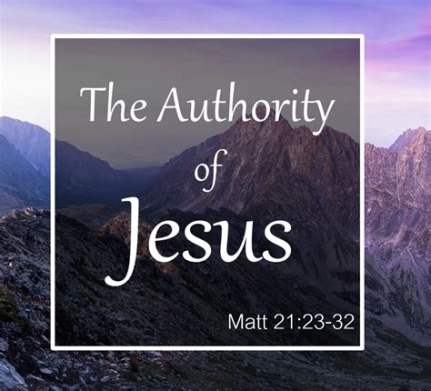 The Authority of Jesus