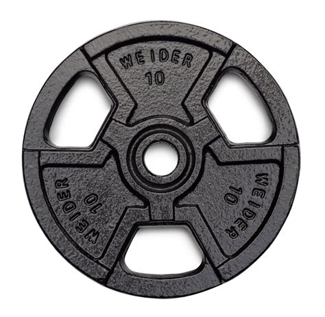 Weider Standard Weight Plate, 2.5-25 lbs. with Black Hammertone Finish ...