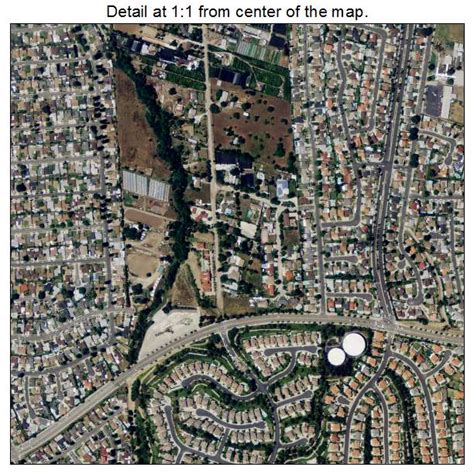 Aerial Photography Map of Rowland Heights, CA California