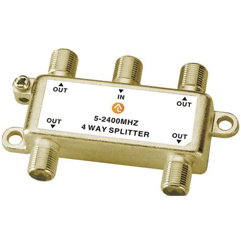 Alphaline™ 4-Way Coaxial Cable Splitter - TVs & Electronics - Cables - Splitters & Couplers