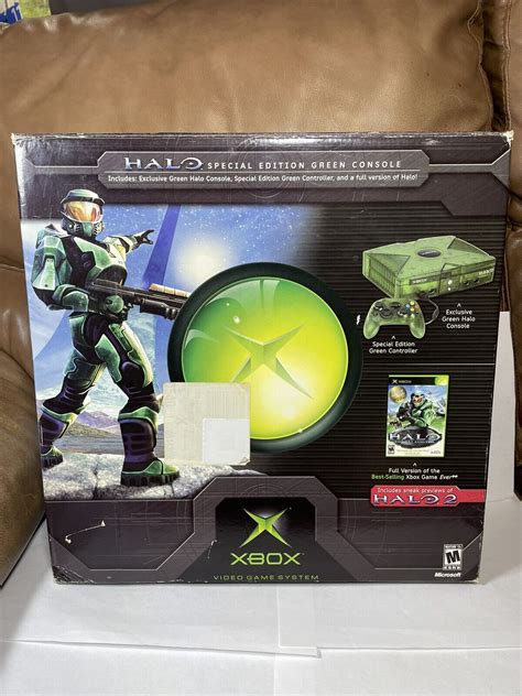 Mavin | Microsoft Xbox Original Halo Special Edition Green Console Complete CIB TESTED!