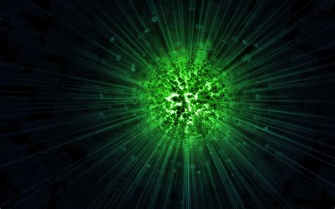 Green particles ball HD wallpaper | Wallpaper Flare