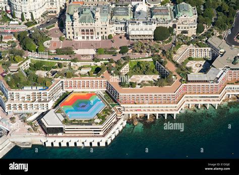 MONTE-CARLO CASINO & FAIRMONT HOTEL (aerial view). Principality of ...