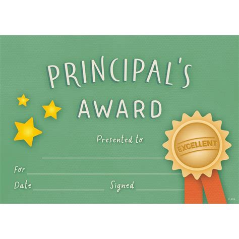 PC337 - Certificate - Principal's Award - PAPER - Kookaburra Educational Resources - one of ...