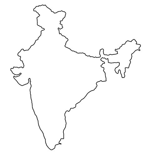 Map of India outline PNG. Outline map of India PNG. | Clipart Nepal
