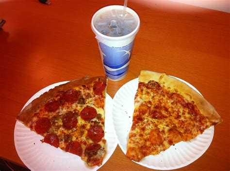 Slice cheese, slice pepperoni/sausage, and a soda | EclecticGeek