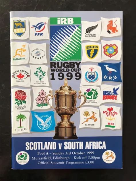 9603 - RUGBY World Cup 1999 RWC - Scotland v South Africa Programme 03 ...