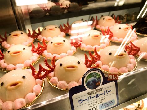 Adorable axolotl flans #japanesefood #food #sushi #Japan #foodporn #japanese #dinner #lunch # ...