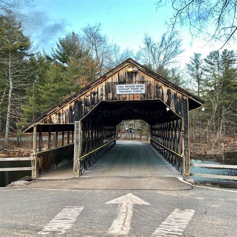 Bull Run Covered Bridge in Shirley, Massachusetts. Built 1971. Paul Chandler January 2019 ...