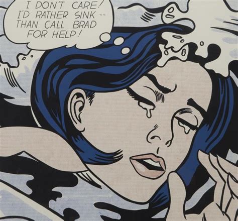 After Roy Lichtenstein "Drowning Girl" color