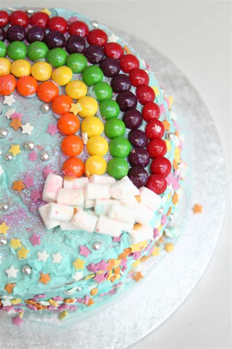 Skittles Rainbow Cake - Mummy Mishaps