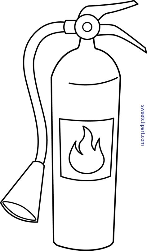 a fire extinguisher coloring page